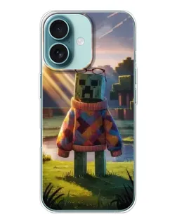 Чохол для iPhone 16 з картинкою «Кріпер у светрі»