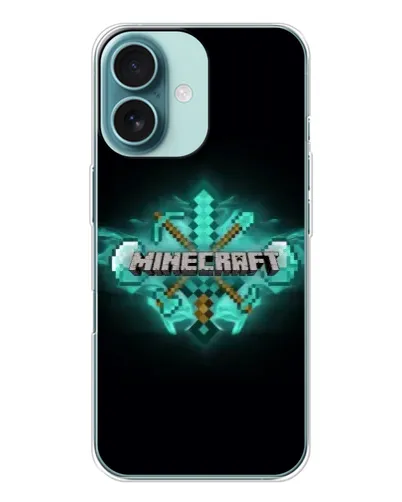 Чохол для iPhone 16 з картинкою «Minecraft Diamond лого» Чохол для iPhone 16 з картинкою «Minecraft Diamond лого»