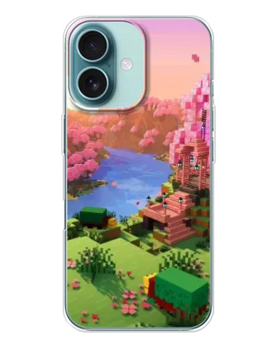 Чохол для iPhone 16 з картинкою «Рожеве дерево Minecraft» Чохол для iPhone 16 з картинкою «Рожеве дерево Minecraft»