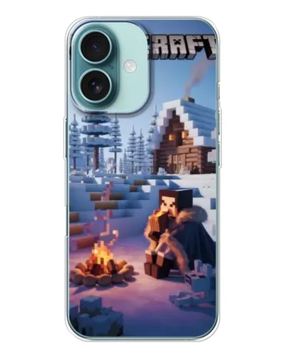 Чохол для iPhone 16 з картинкою «Зимовий Minecraft» Чохол для iPhone 16 з картинкою «Зимовий Minecraft»