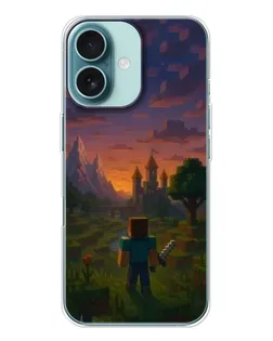 Чохол для iPhone 16 з картинкою «Стів біля вежі»