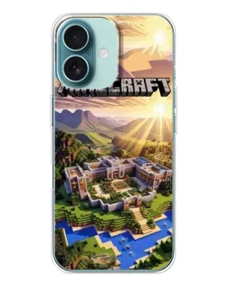 Чохол для iPhone 16 з картинкою «Minecraft панорама»