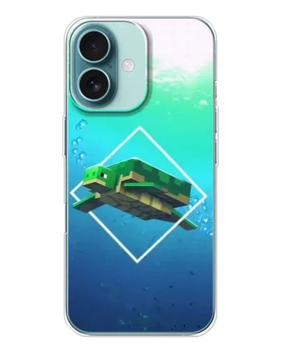 Чохол для iPhone 16 з картинкою «Черепаха Minecraft» Чохол для iPhone 16 з картинкою «Черепаха Minecraft»