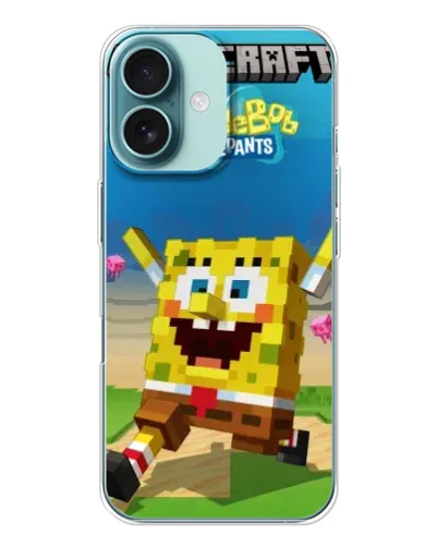 Чохол для iPhone 16 з картинкою «Губка Боб Minecraft» Чохол для iPhone 16 з картинкою «Губка Боб Minecraft»