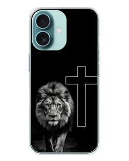 Чохол для iPhone 16 з картинкою «Лев та Хрест»