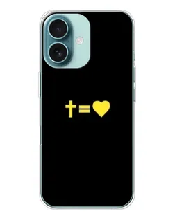 Чохол для iPhone 16 з картинкою «Серце та Хрест»