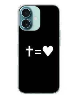 Чохол для iPhone 16 з картинкою «Хрест та Серце»