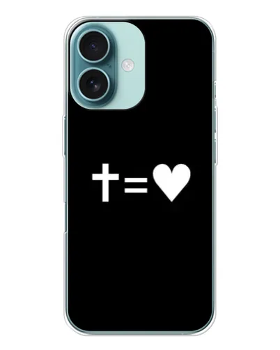 Чохол для iPhone 16 з картинкою «Хрест та Серце»
