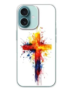 Чохол для iPhone 16 з картинкою «Акварельний хрест»