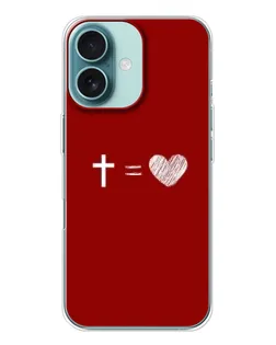 Чехол для iPhone 16 с картинкой «Уравнение любви»