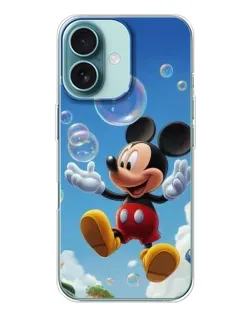 Чохол для iPhone 16 з картинкою «Mickey та мильні бульбашки»