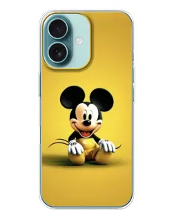 Чохол для iPhone 16 з картинкою «Міккі на жовтому»