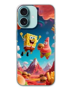 Чохол для iPhone 16 з картинкою «Космічний фастфуд»