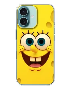 Чохол для iPhone 16 з картинкою «Губка Боб посмішка»