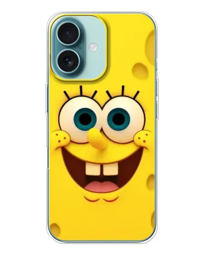 Чохол для iPhone 16 з картинкою «Губка Боб посмішка»