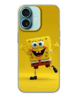 Чохол для iPhone 16 з картинкою «Позитивний Губка Боб»