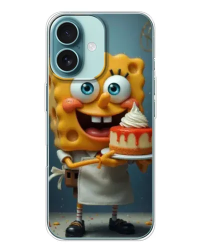 Чохол для iPhone 16 з картинкою «Кухар Спанч Боб»