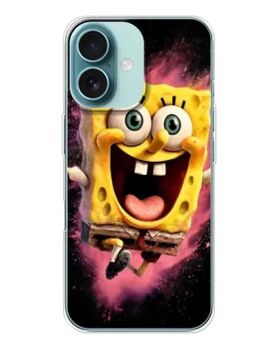 Чохол для iPhone 16 з картинкою «Вибуховий Спанч Боб»