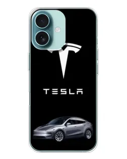 Чохол для iPhone 16 з картинкою «Tesla Model Y»
