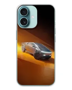 Чохол для iPhone 16 з картинкою «Cybertruck у пустелі»