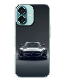 Чохол для iPhone 16 з картинкою «Mercedes на чорному»