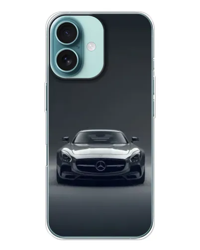 Чохол для iPhone 16 з картинкою «Mercedes на чорному»
