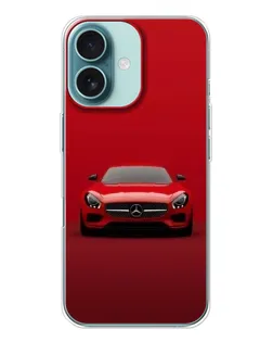 Чохол для iPhone 16 з картинкою «Червоний Mercedes AMG»