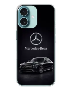 Чохол для iPhone 16 з картинкою «Mercedes — решітка радіатора»