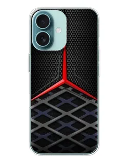 Чохол для iPhone 16 з картинкою «Mercedes Carbon Grid»