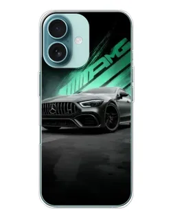 Чохол для iPhone 16 з картинкою «Темний Mercedes AMG»