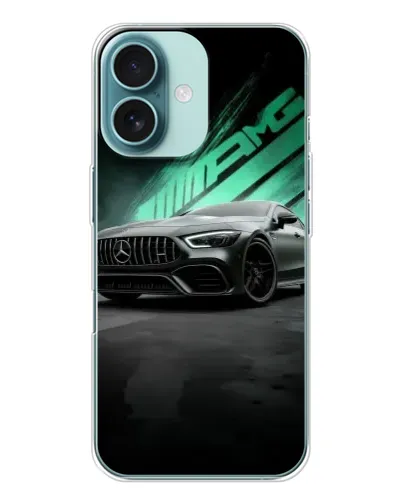 Чохол для iPhone 16 з картинкою «Темний Mercedes AMG»