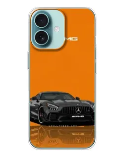 Чохол для iPhone 16 з картинкою «Помаранчевий Mercedes AMG»
