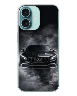 Чохол для iPhone 16 з картинкою «Mercedes у диму»
