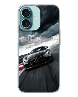 Чохол для iPhone 16 з картинкою «Гоночний Mercedes AMG»