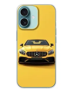 Чохол для iPhone 16 з картинкою «Жовтий Mercedes GT»