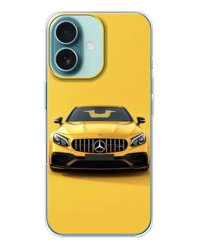 Чохол для iPhone 16 з картинкою «Жовтий Mercedes GT»