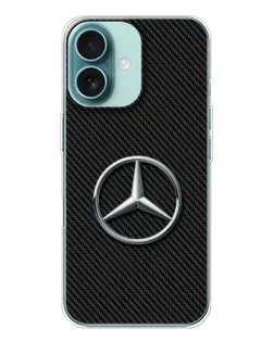 Чохол для iPhone 16 з картинкою «Карбоновий Mercedes стиль»