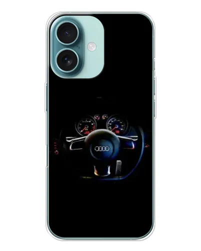 Чохол для iPhone 16 з картинкою «Салон Audi — кермо»