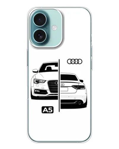 Чохол для iPhone 16 з картинкою «Audi — контрастний дизайн»