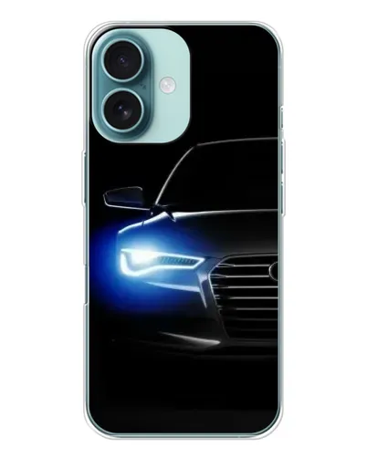 Чохол для iPhone 16 з картинкою «Неоновий погляд Audi»