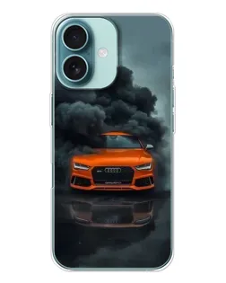 Чохол для iPhone 16 з картинкою «Audi у хмарах диму»