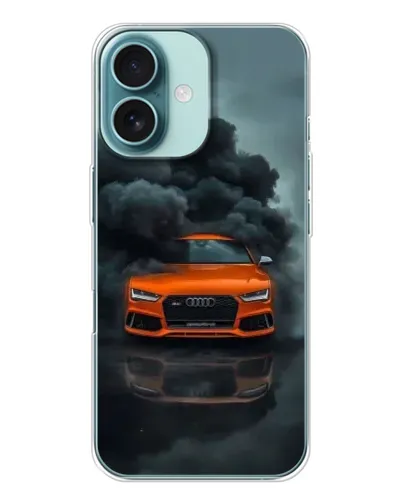 Чохол для iPhone 16 з картинкою «Audi у хмарах диму»