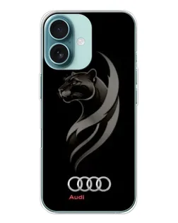 Чохол для iPhone 16 з картинкою «Графіка — пантера та Audi»