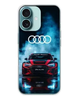 Чохол для iPhone 16 з картинкою «Audi Sport — неон»