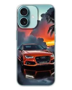 Чохол для iPhone 16 з картинкою «Audi — захід сонця»