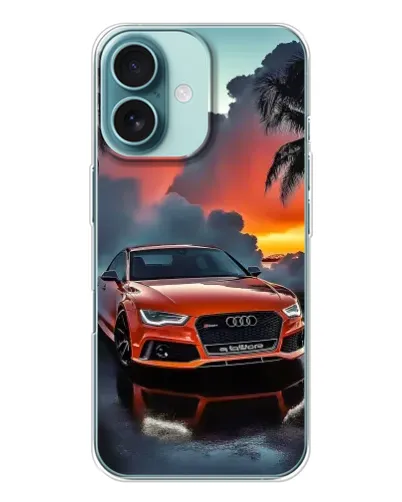 Чохол для iPhone 16 з картинкою «Audi — захід сонця»