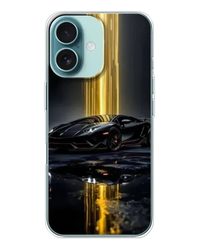 Чохол для iPhone 16 з картинкою «Нічний Lamborghini драйв»