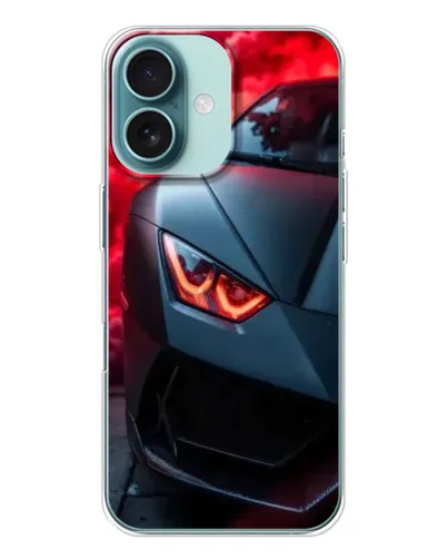 Чохол для iPhone 16 з картинкою «Lamborghini червоне сяйво»