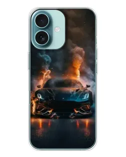 Чохол для iPhone 16 з картинкою «Lamborghini димна естетика»