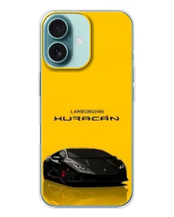 Чохол для iPhone 16 з картинкою «Lamborghini Huracan чорний»